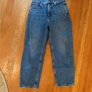 Everlane Way High Blue Denim Jeans in Mid Indigo